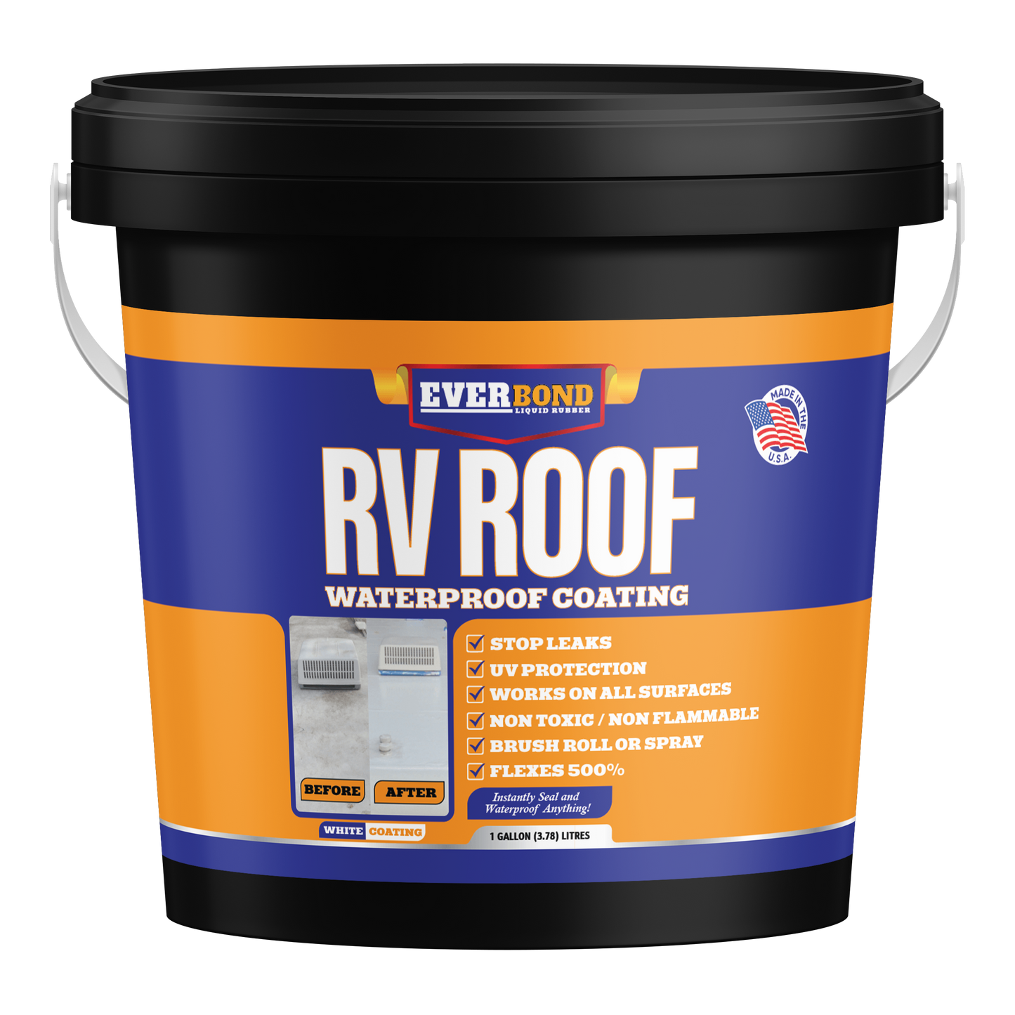 Everbond Liquid Rubber Roof Acrylic Coating White