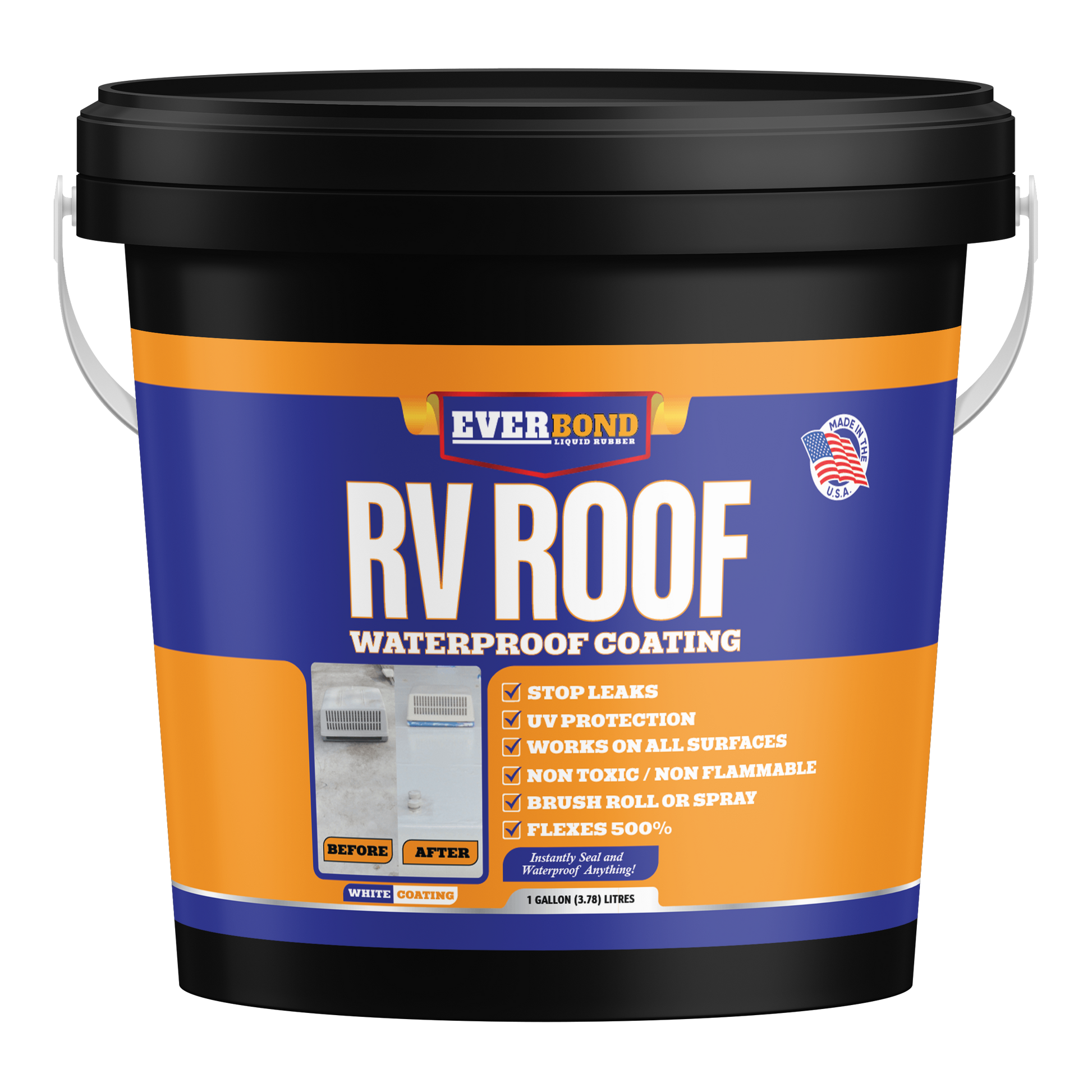 Everbond Liquid Rubber Roof Acrylic Coating White – Tough Tech Coatings